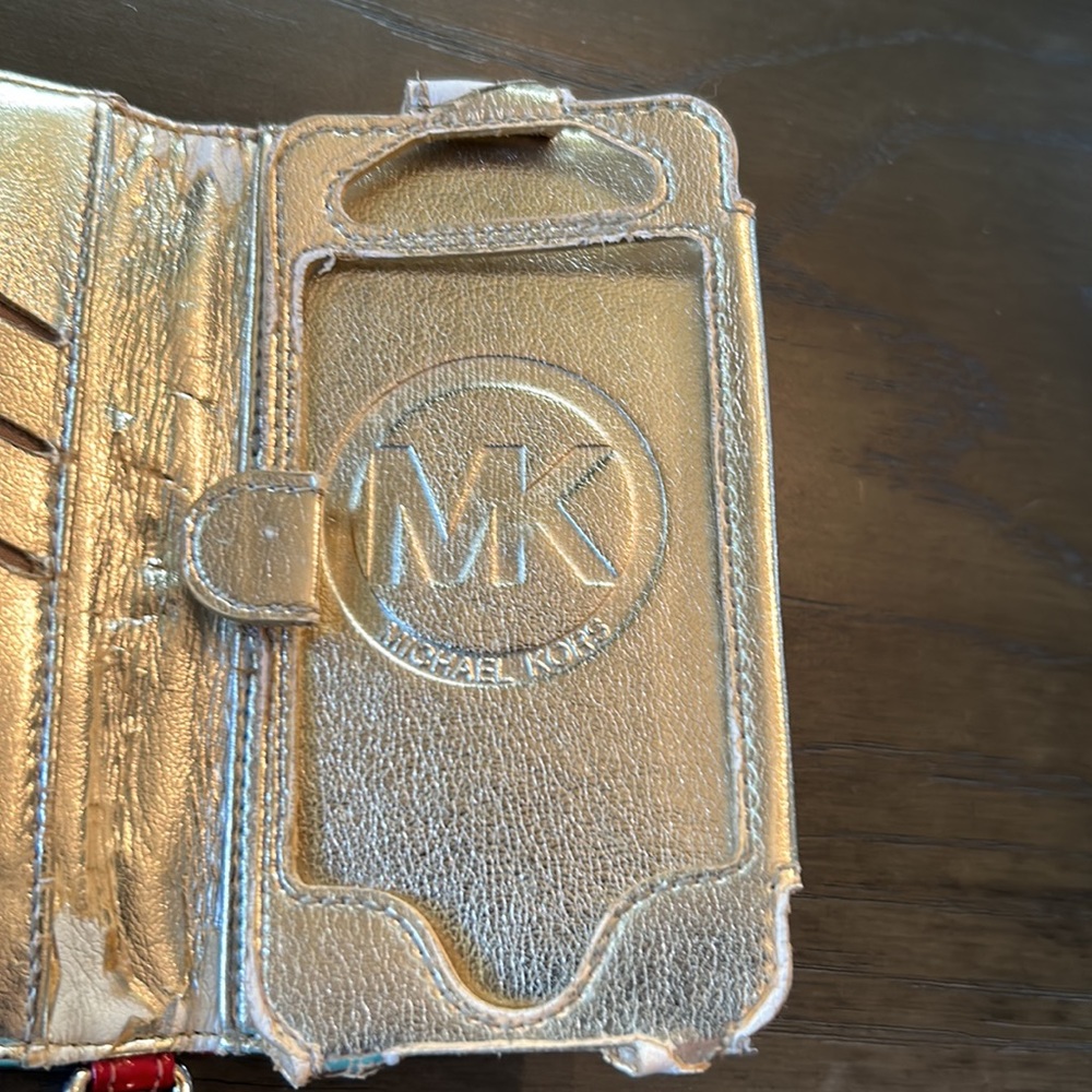 Michael Kors Red Patent Leather Wristlet Wallet Cell Phone Case - Picture 8 of 10